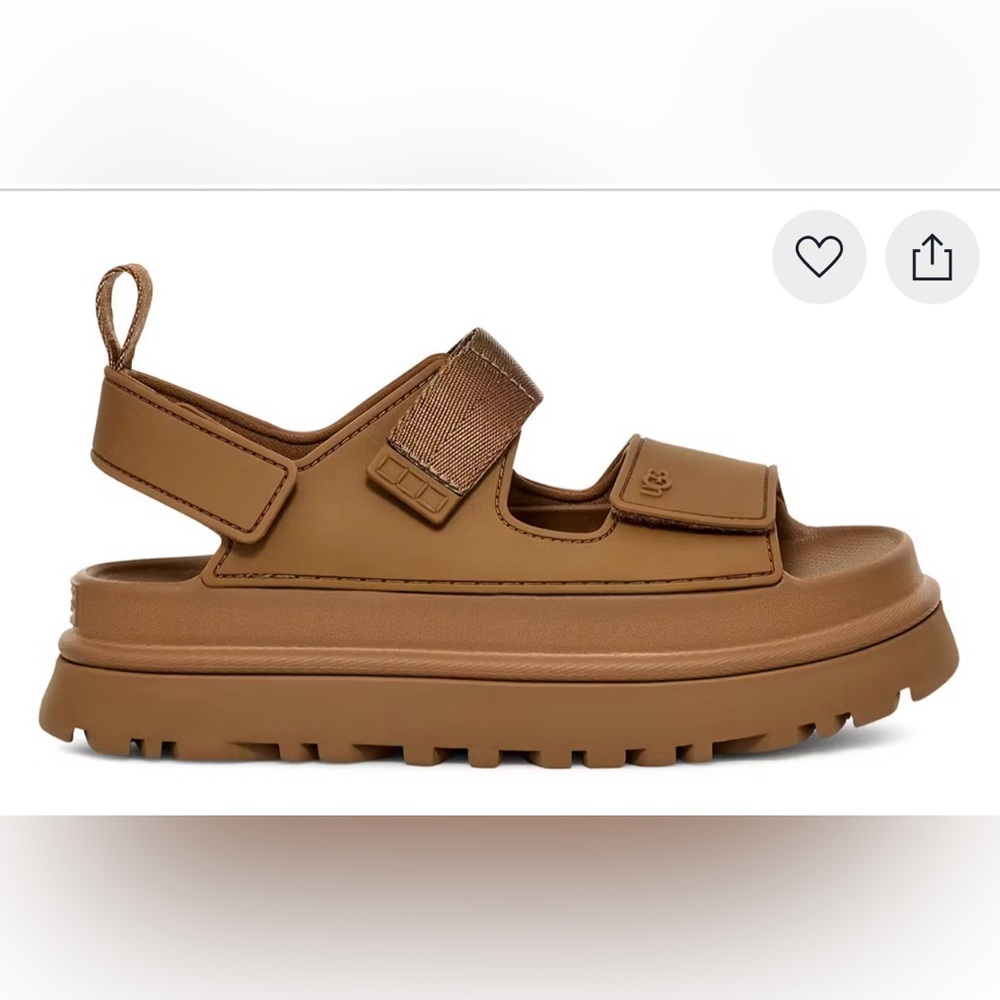Women's UGG GoldenGlow Platform Sand/Bison 9